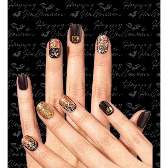 🎃Dashing Diva Gloss Ultra Shine 32 Gel Nail Strips~Twisted Nightmare Halloween - Picture 3 of 4